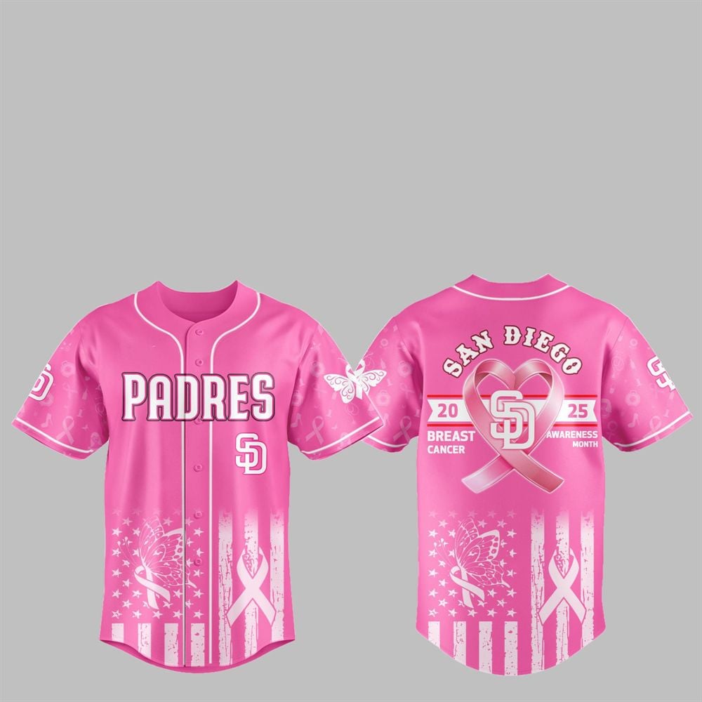 SD Padres 2025 Breast Cancer Awareness Month Jersey - Grishko.com
