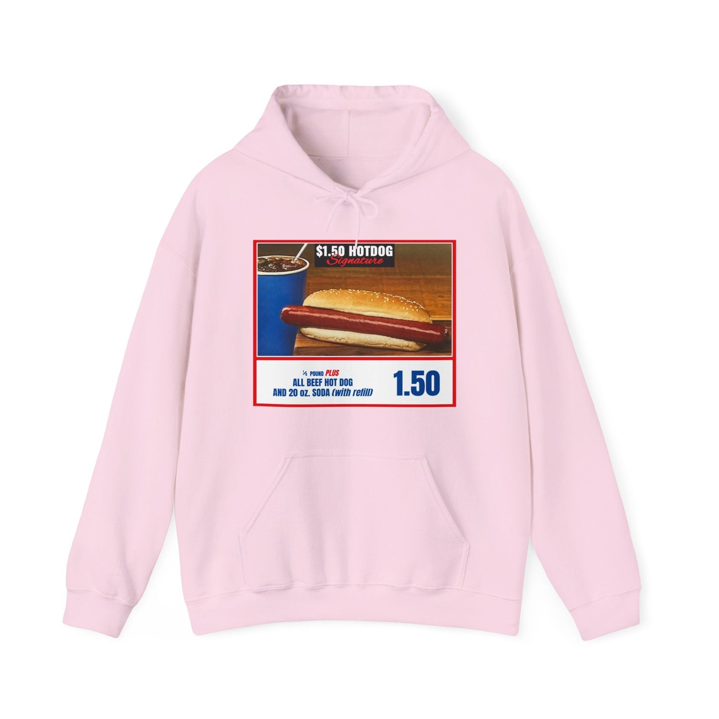 Costco $1.50 Hotdog (with back quote) - Unisex Heavy BlendÃ¢â€žÂ¢ Hooded Sweatshirt