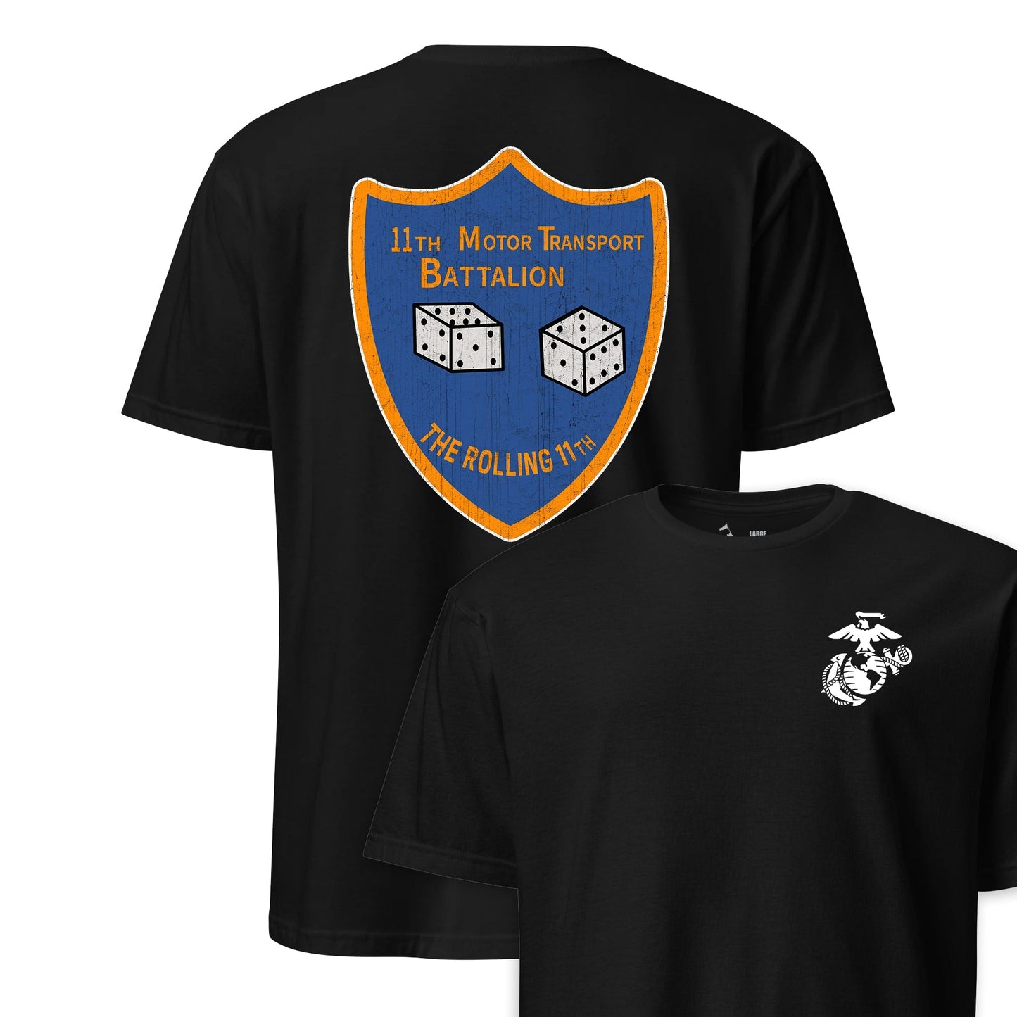 11th Motor Transport Battalion Back Print T-Shirt
