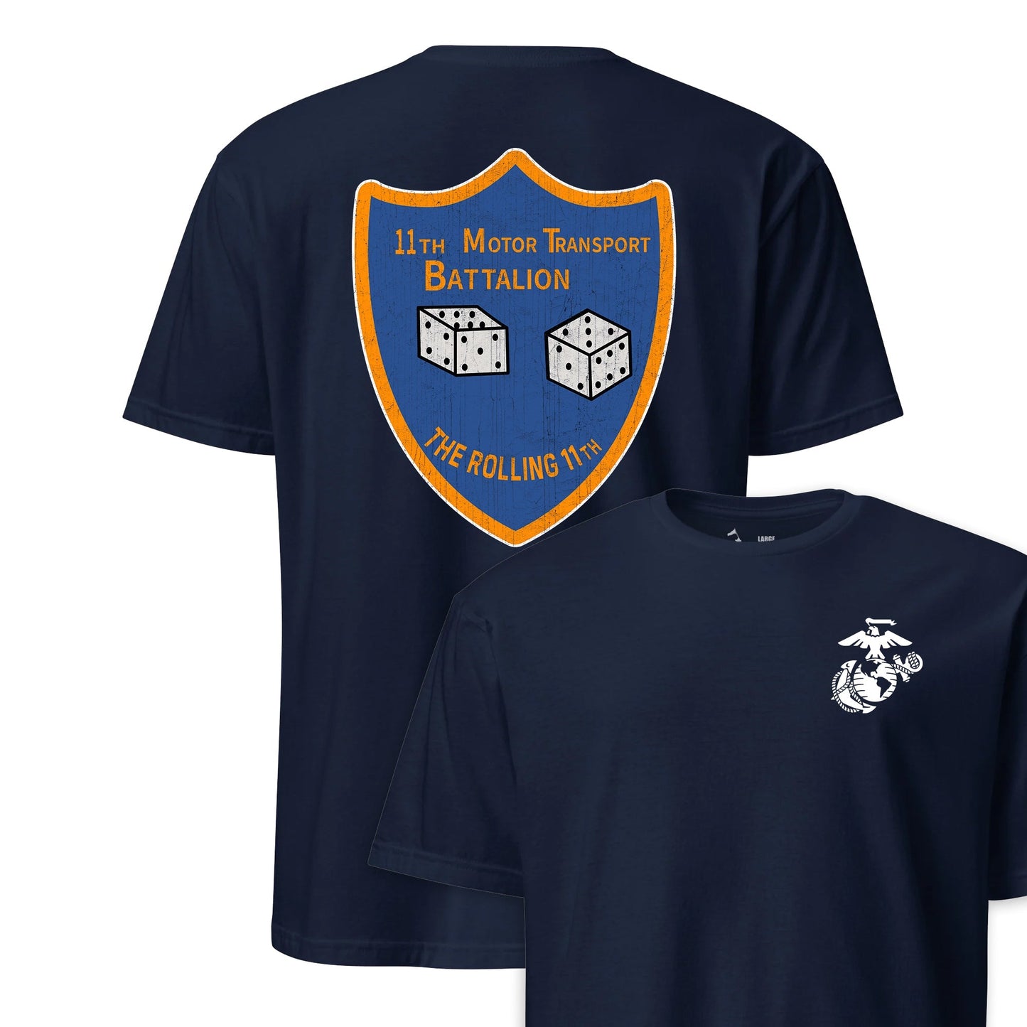 11th Motor Transport Battalion Back Print T-Shirt