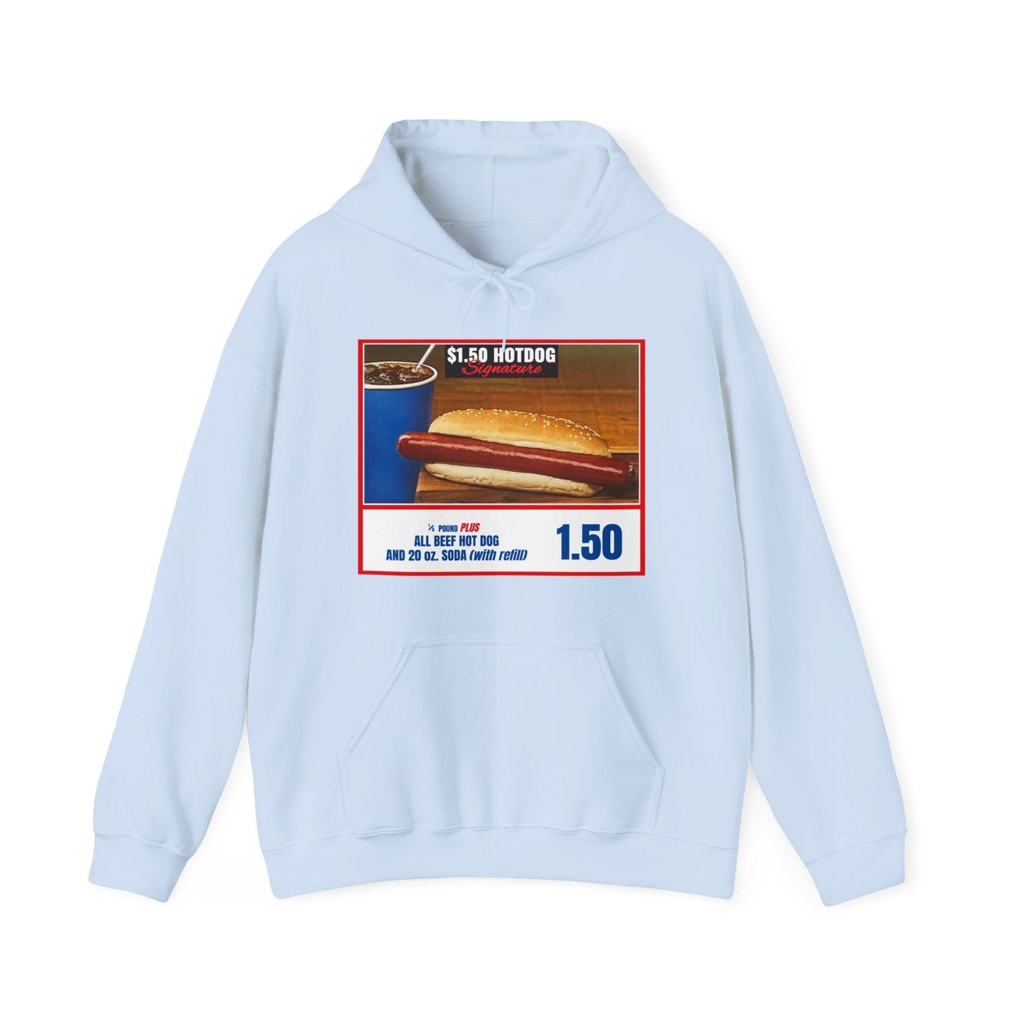 Costco $1.50 Hotdog (with back quote) - Unisex Heavy BlendÃ¢â€žÂ¢ Hooded Sweatshirt
