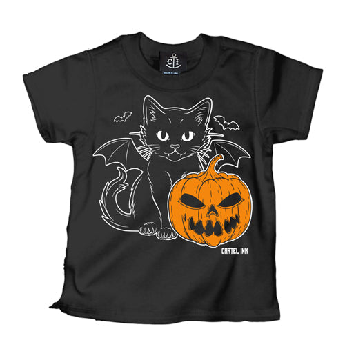Bat Cat Creepy Kid's T-Shirt