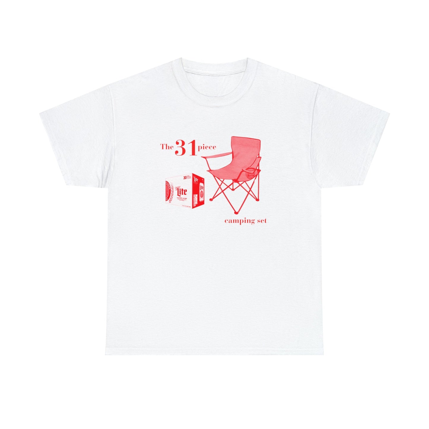 30 Rack and chair (31 piece camping set) - Unisex Heavy Cotton Tee