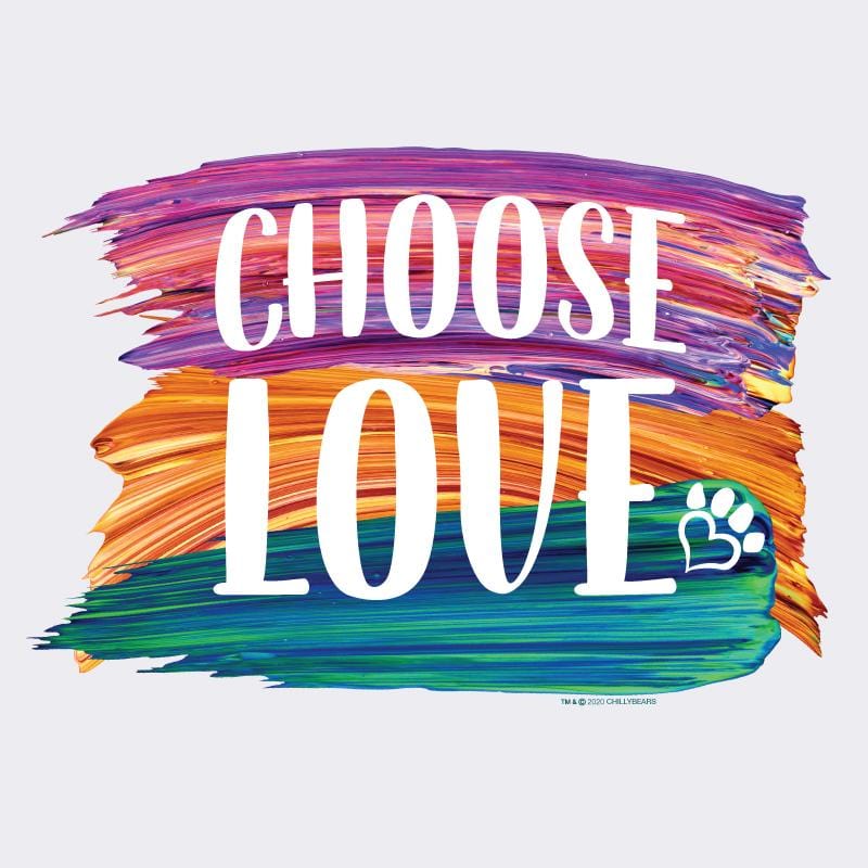 Choose Love Brush - Ladies Cropped Hoodie