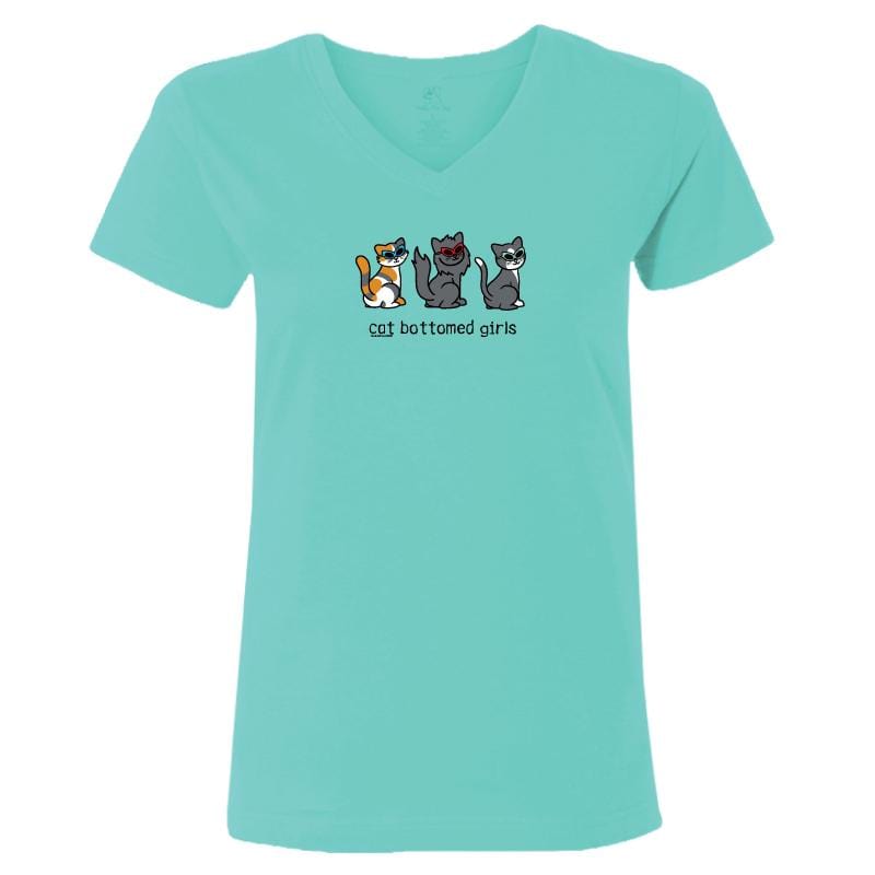 Cat Bottomed Girls - Ladies T-Shirt V-Neck