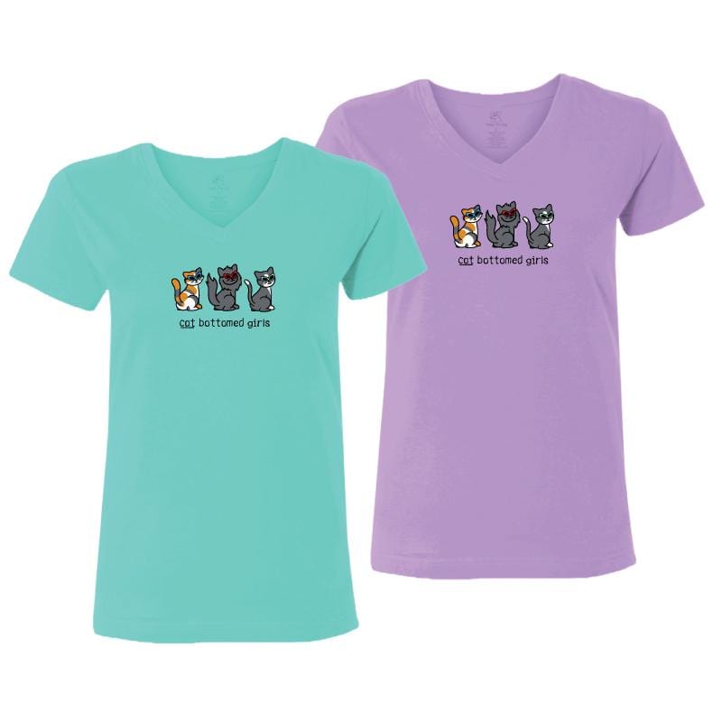 Cat Bottomed Girls - Ladies T-Shirt V-Neck