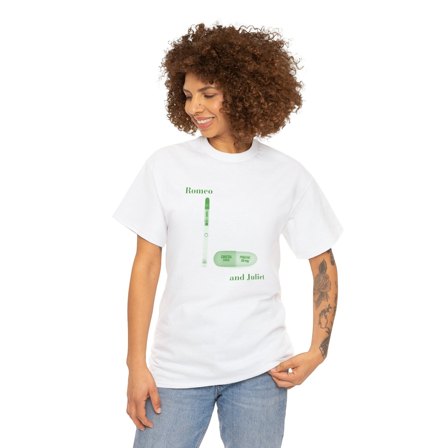 Romeo and Juliet Dab Pen and Prozac - Unisex Heavy Cotton Tee