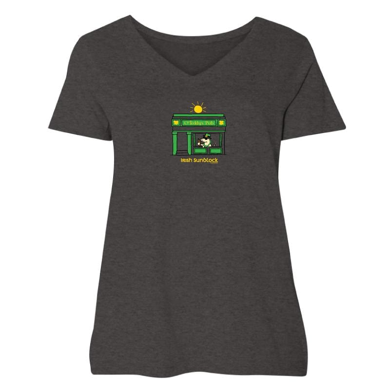 Irish Sunblock - Ladies Curvy V-Neck Tee