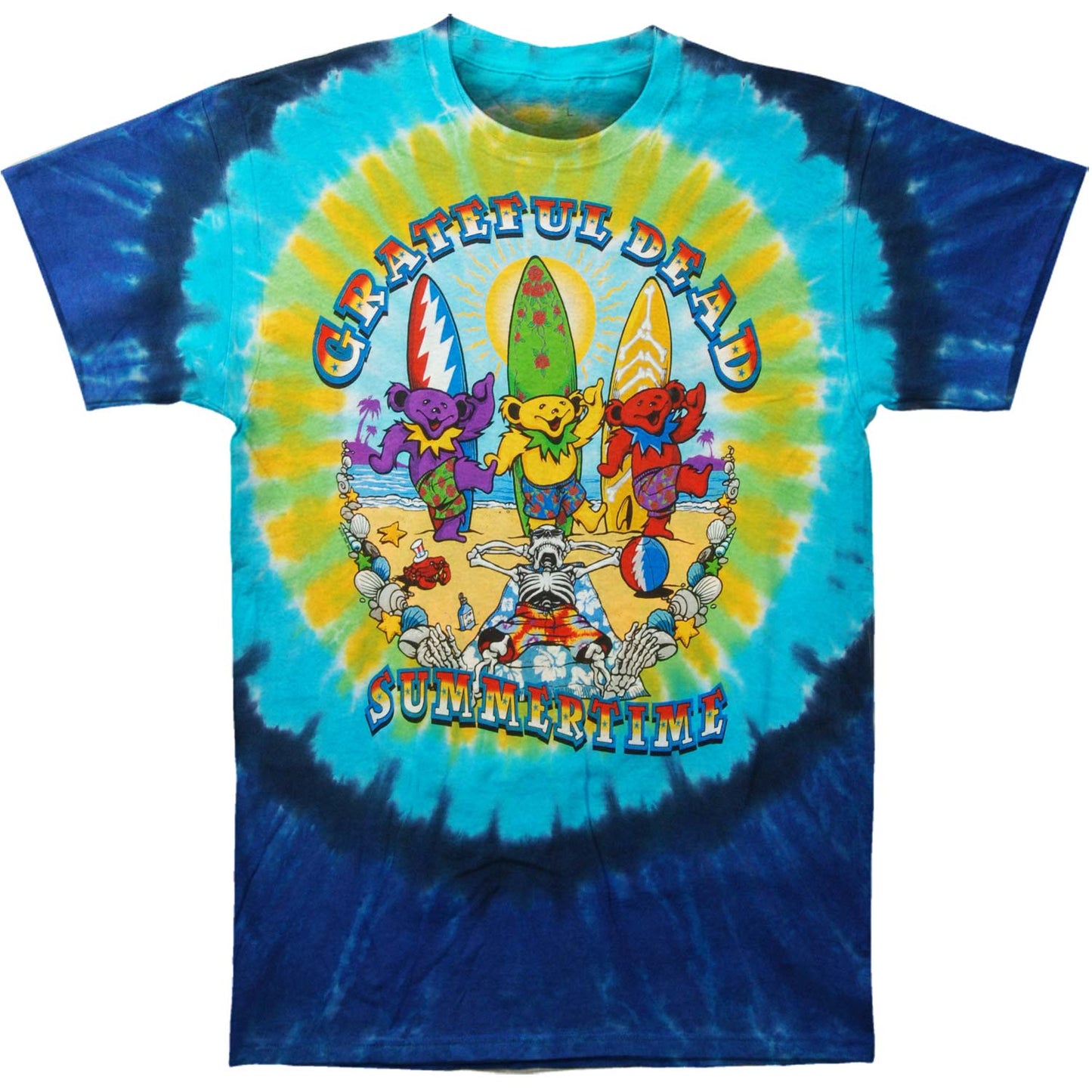 Beach Bear Bingo Tie Dye T-shirt