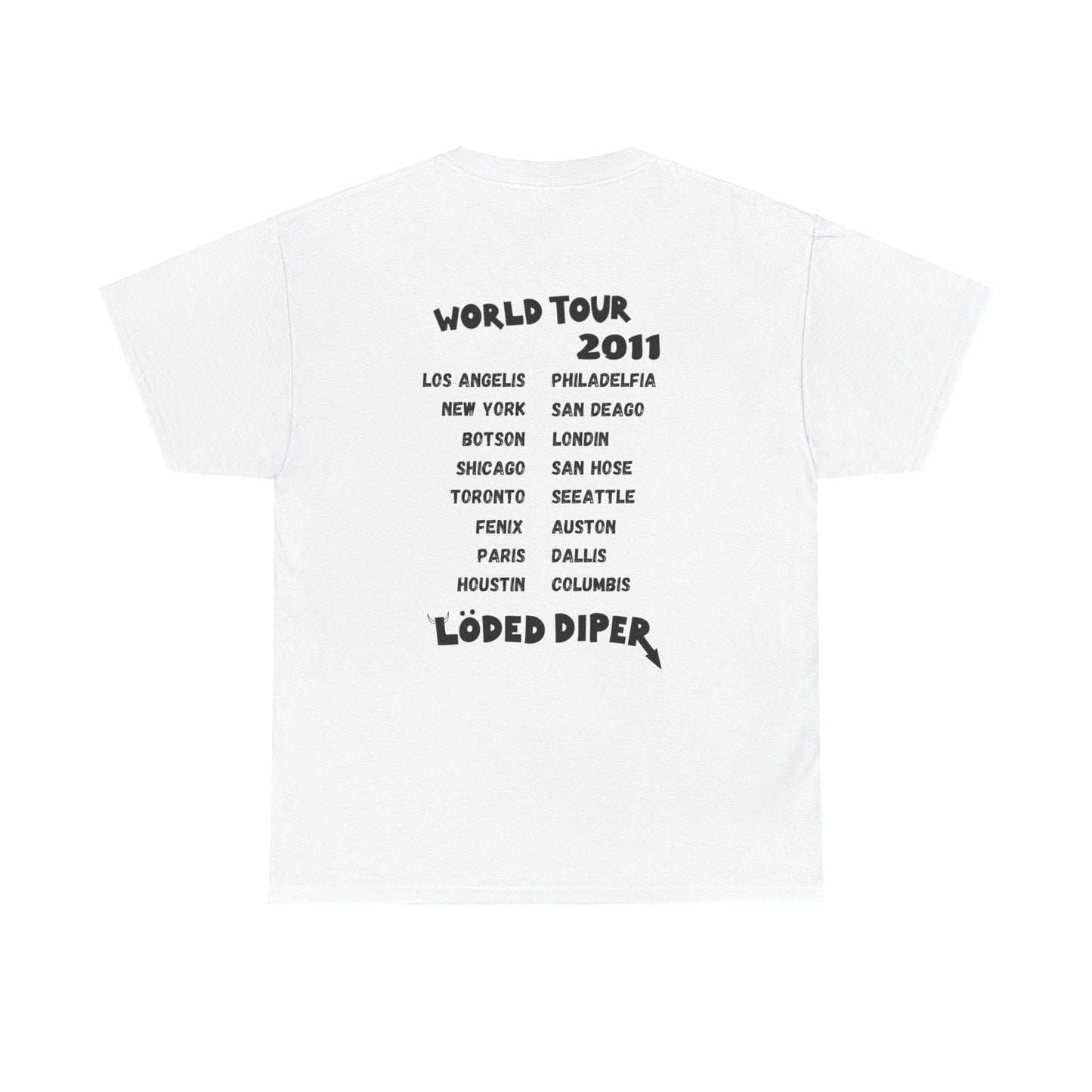 Loded Diper World Tour Shirt (Diary of a Wimpy Kid Rodrick Rules) - Unisex Heavy Cotton Tee