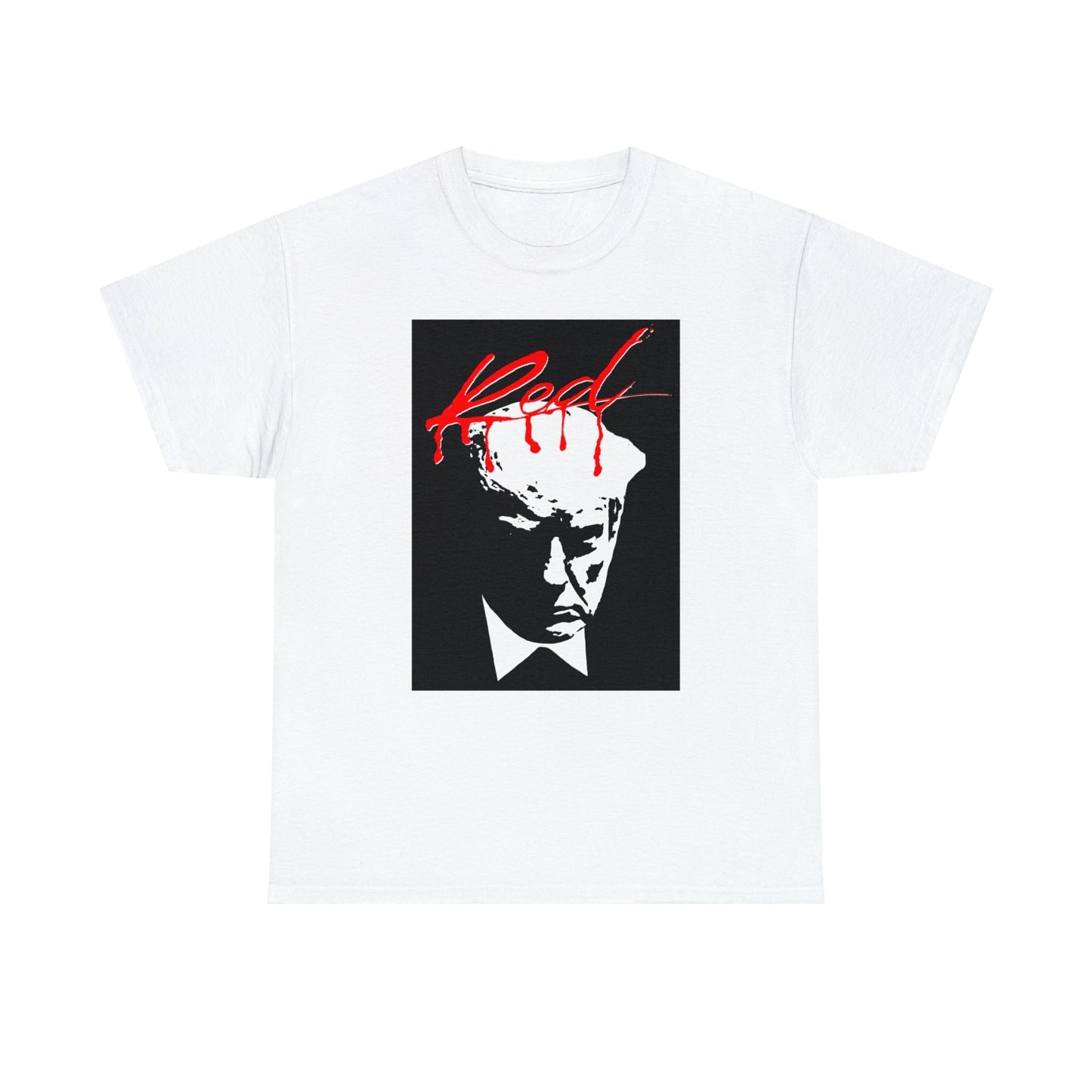 Trump Mugshot Whole Lotta Red Album Cover- Unisex Heavy Cotton Tee