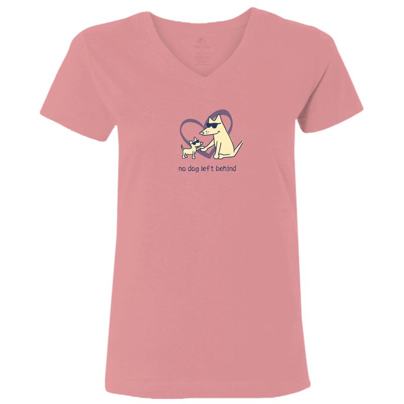 No dog left Behind- Ladies T-Shirt V-Neck