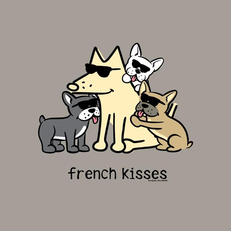 French Kisses - Titanium Ladies T-Shirt V-Neck