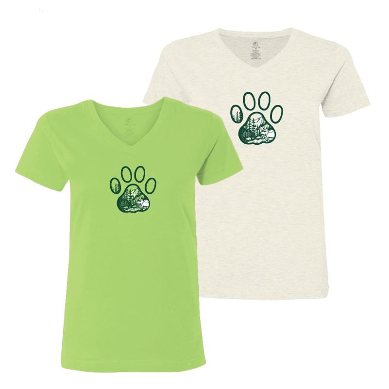 Forest Paw - Ladies T-Shirt V-Neck