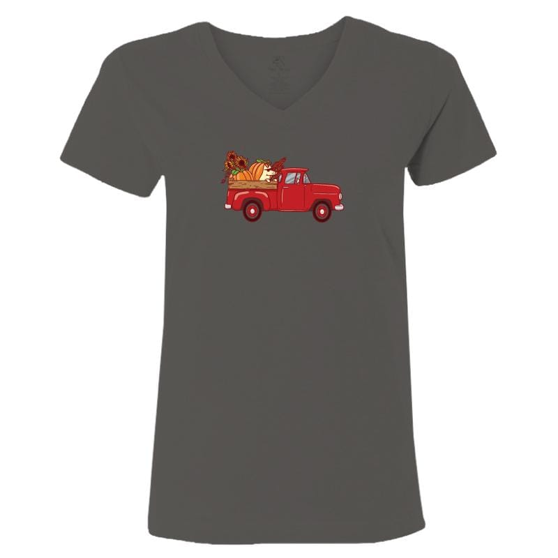 Harvest Pickup - Ladies T-Shirt V-Neck