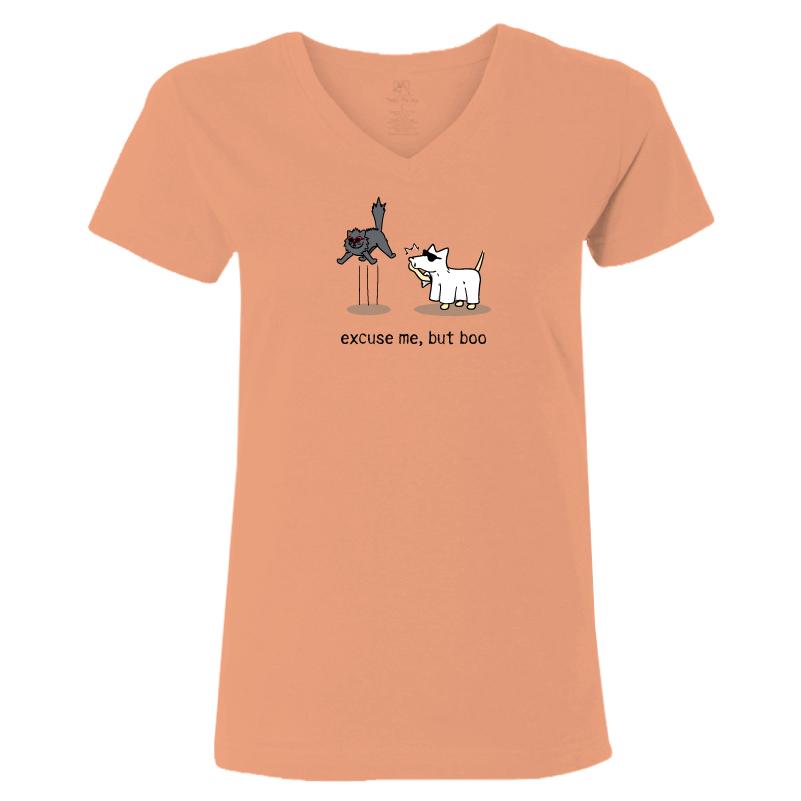Excuse Me But Boo - Ladies T-Shirt V-Neck