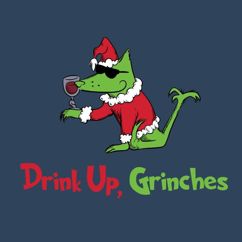 Drink Up, Grinches - Ladies T-Shirt V-Neck