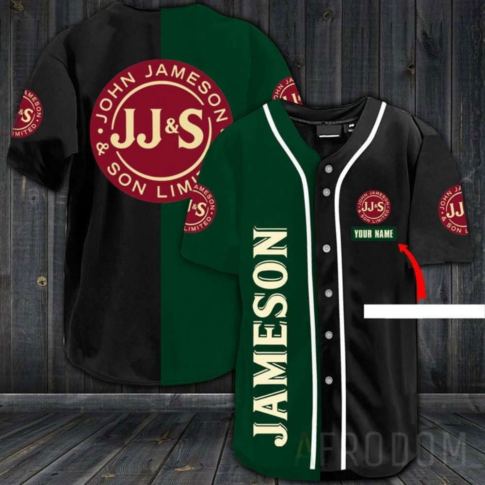 Customized Jameson Whiskey Baseball Jersey: Unique & Stylish Whiskey-themed Apparel - Aopprinter