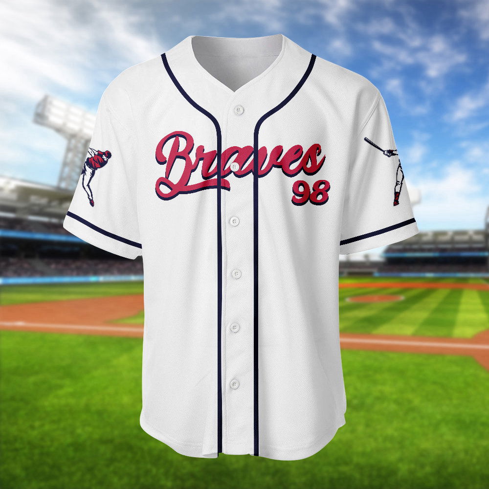 Braves 98 Baseball Jersey Morgan Wallen Shirt Country Music Tee - Aopprinter