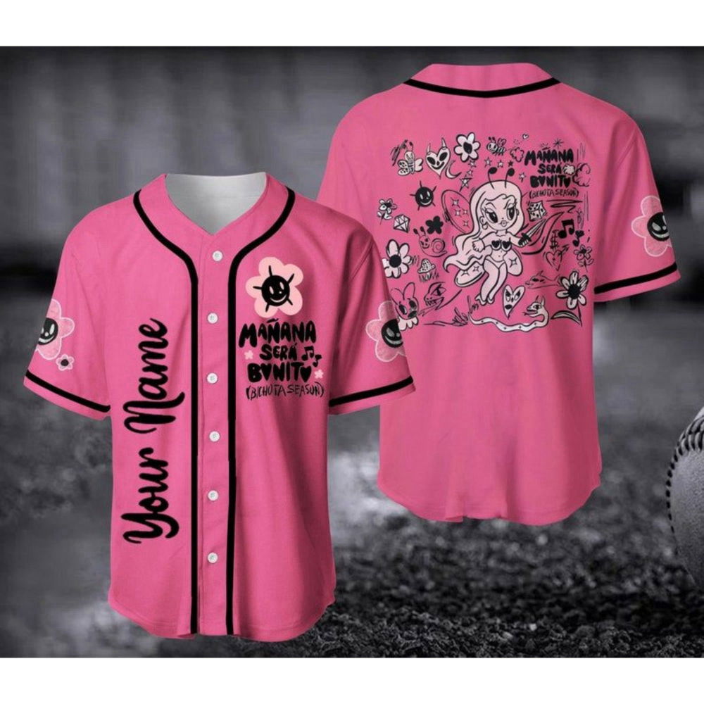 Personalized Karol G Bichota Baseball Jersey: Red Hair Music Shirt Gift for Fan - Aopprinter