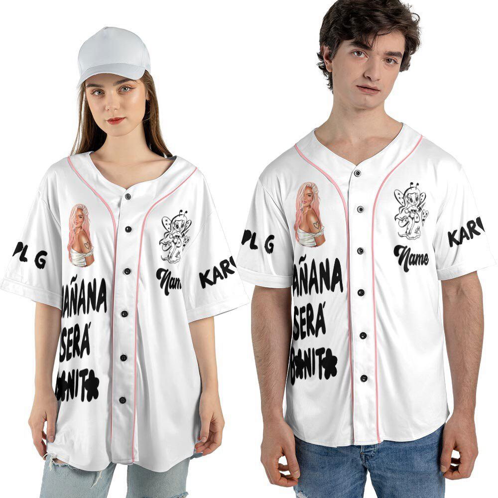 Personalized Custom Karol G Mana Sera Bonito Baseball Jersey - lylyprint.com