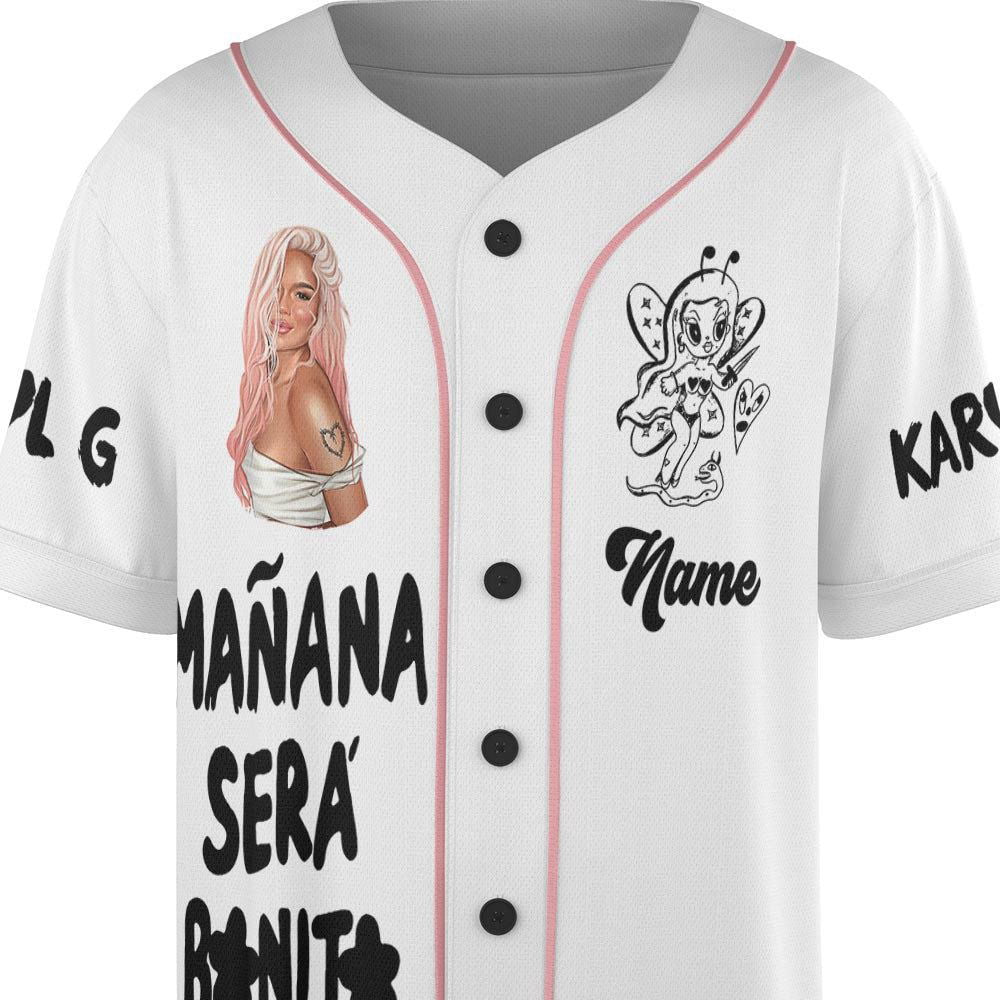 Personalized Custom Karol G Mana Sera Bonito Baseball Jersey - lylyprint.com