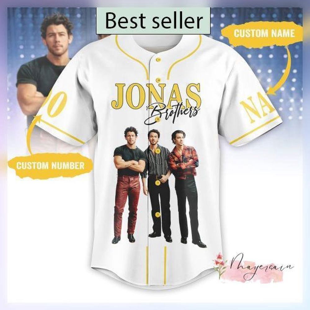 Custom Jonas Brothers Baseball Jersey, Five Albums One Night Shirt - lylyprint.com