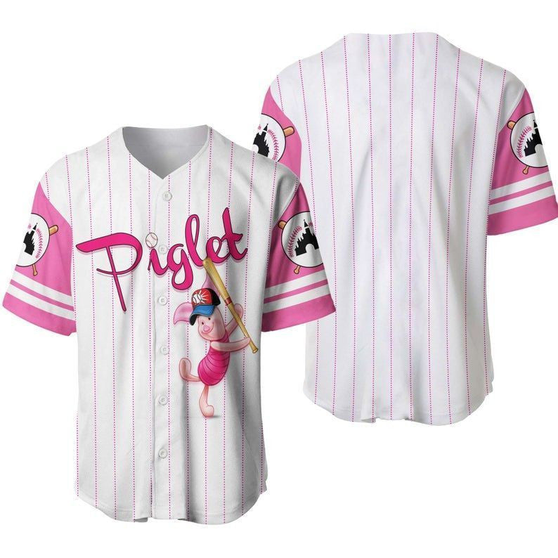 Piglet Winnie the Pooh Baseball Jersey Gift for lover - Bafud