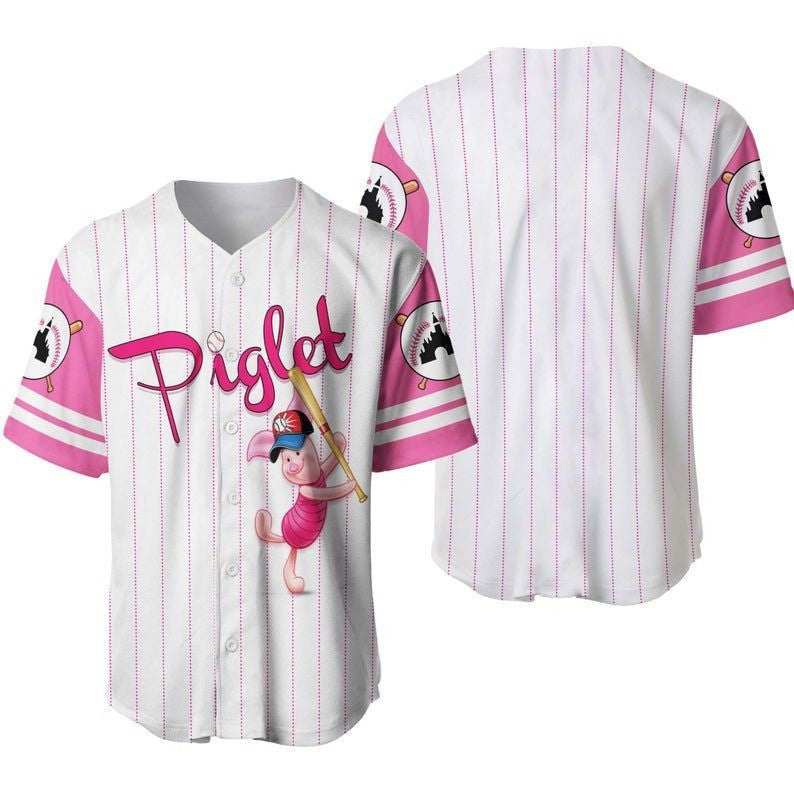Piglet Winnie the Pooh Baseball Jersey Gift for lover - Bafud