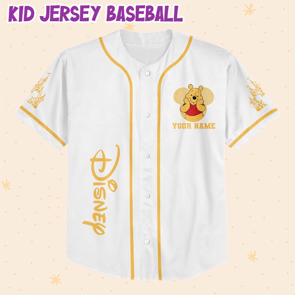 Personalize Winnie The Pooh Baseball Jersey - Bafud