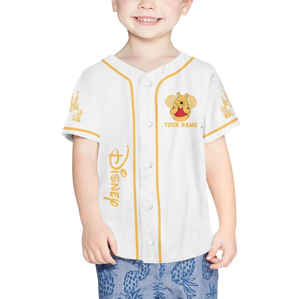 Personalize Winnie The Pooh Baseball Jersey - Bafud