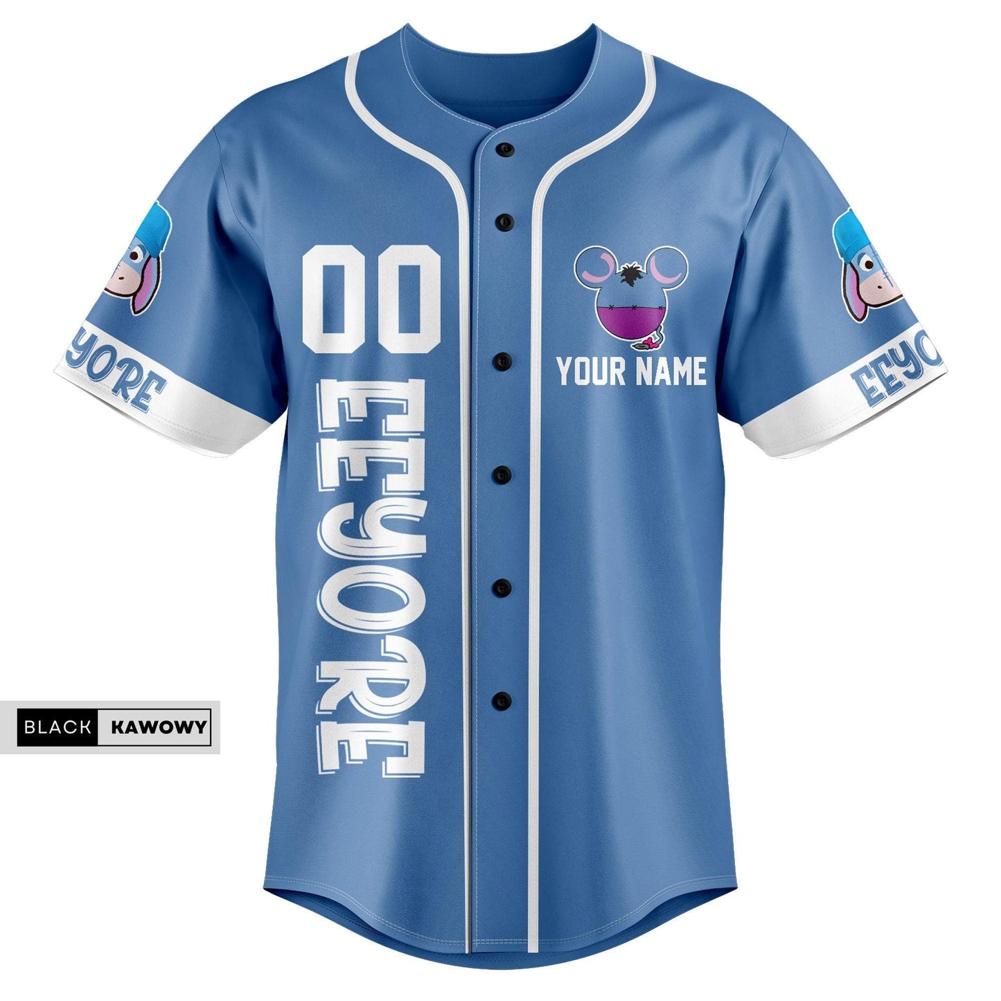 Christmas Eeyore Jersey Shirt, Custom Eeyore Baseball Jersey, Winnie The Pooh Jersey - Bafud