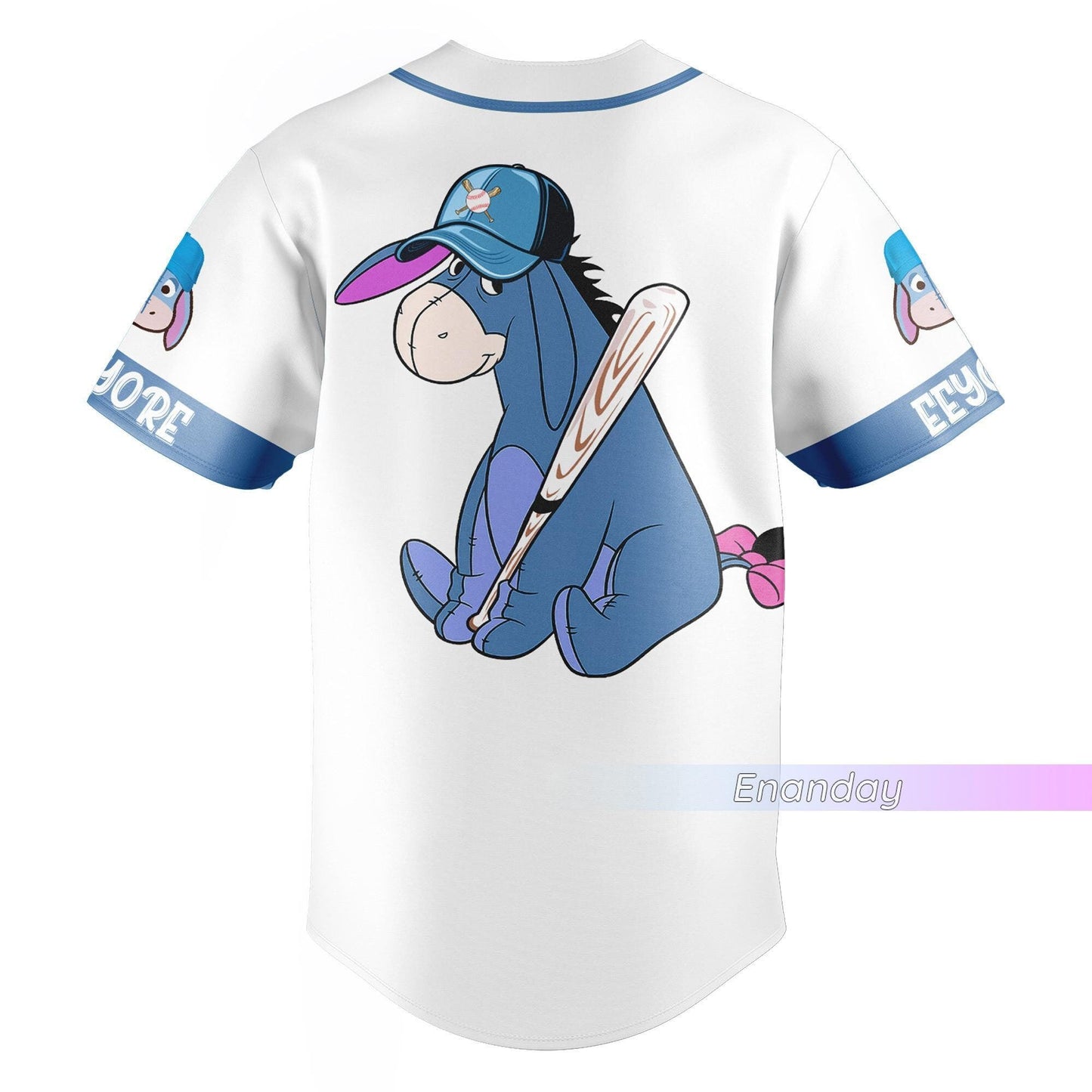 Custom Eeyore Baseball Jersey, Winnie The Pooh Jersey, Eeyore Jersey Men, Eeyore Baseball Shirt, Eeyore Sports Jersey - Bafud