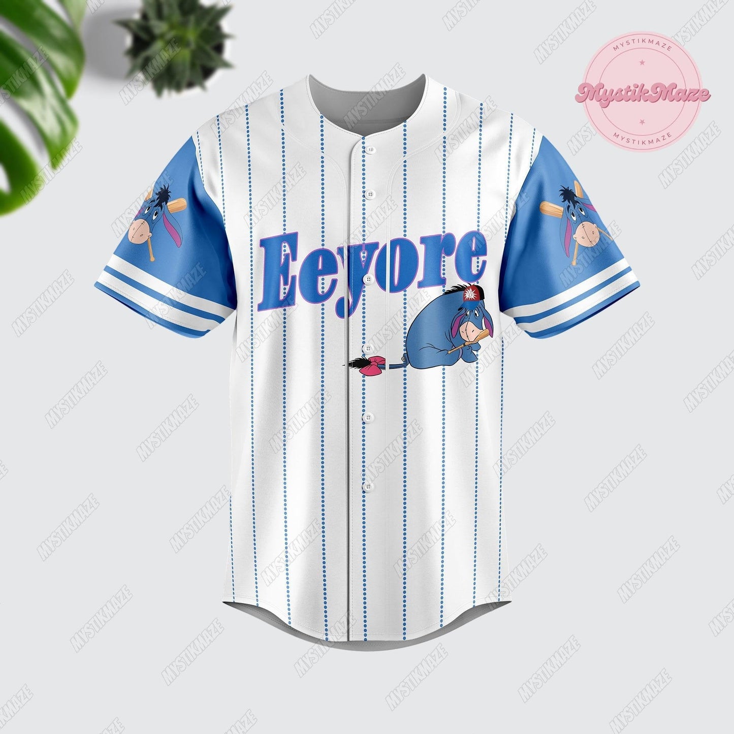 Personalized Eeyore Baseball Jersey, Winnie The Pooh Jersey, Eeyore Athletic Jersey, Eeyore Football Jersey, Custom Eeyore Jersey Shirt - Bafud