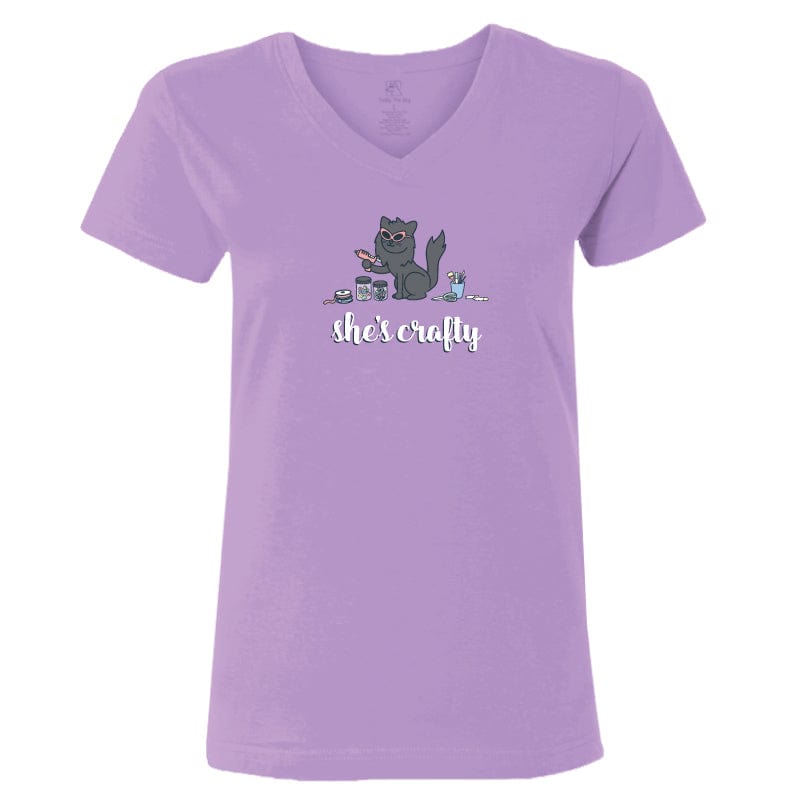 SheÃ¢â‚¬â„¢s Crafty - Ladies T-Shirt V-Neck