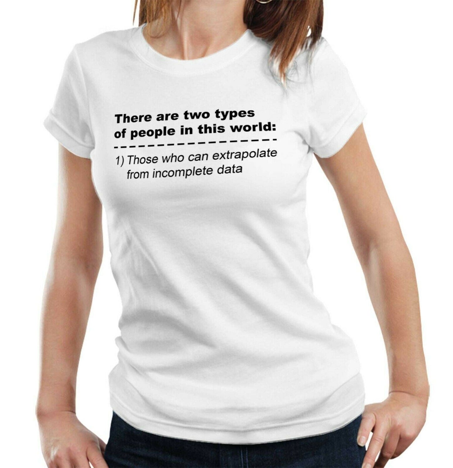 There Are Two Types Of People In This World Tshirt Fitted Ladies