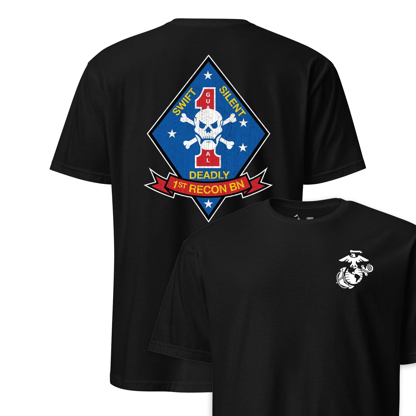 1st Recon Battalion Back Print T-Shirt