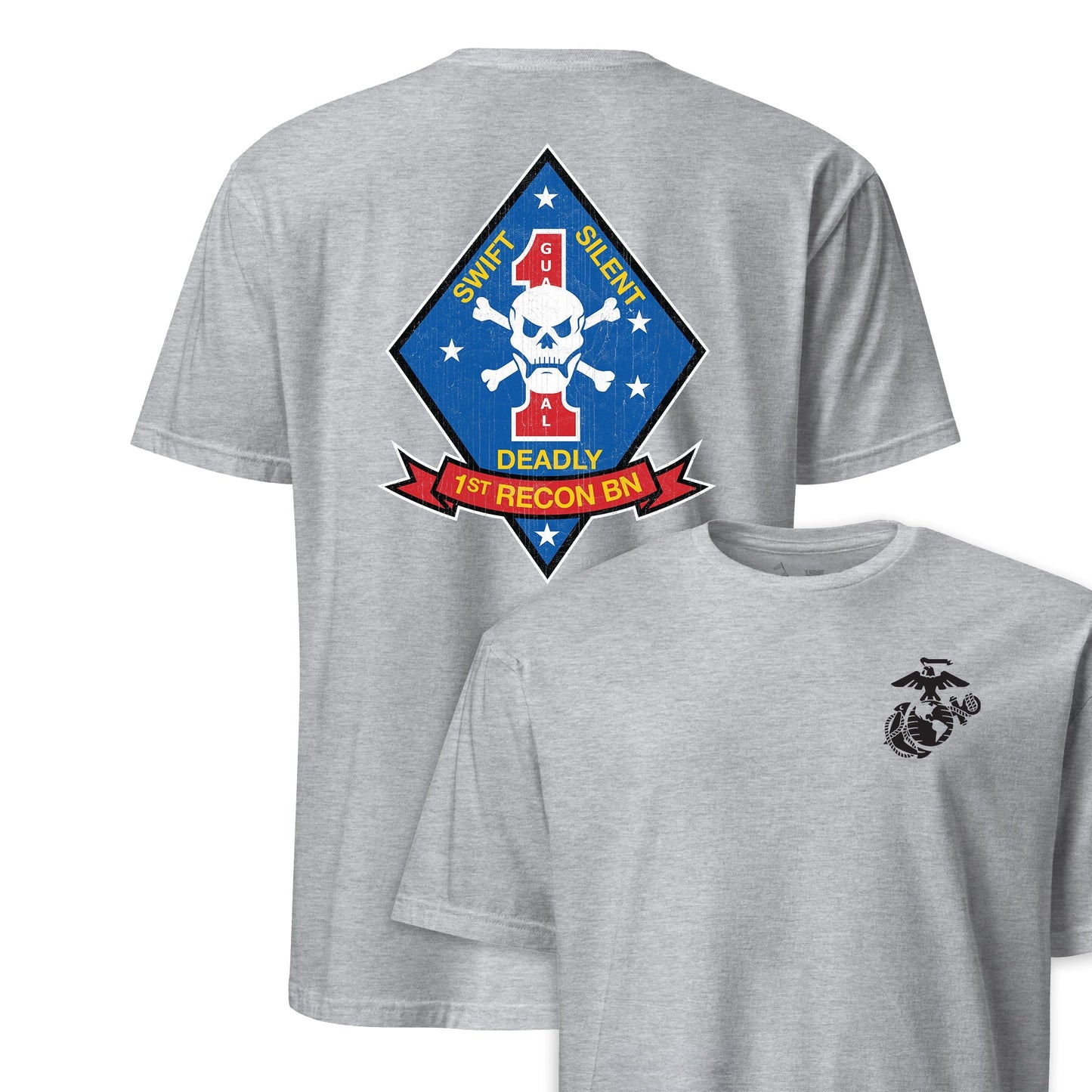 1st Recon Battalion Back Print T-Shirt