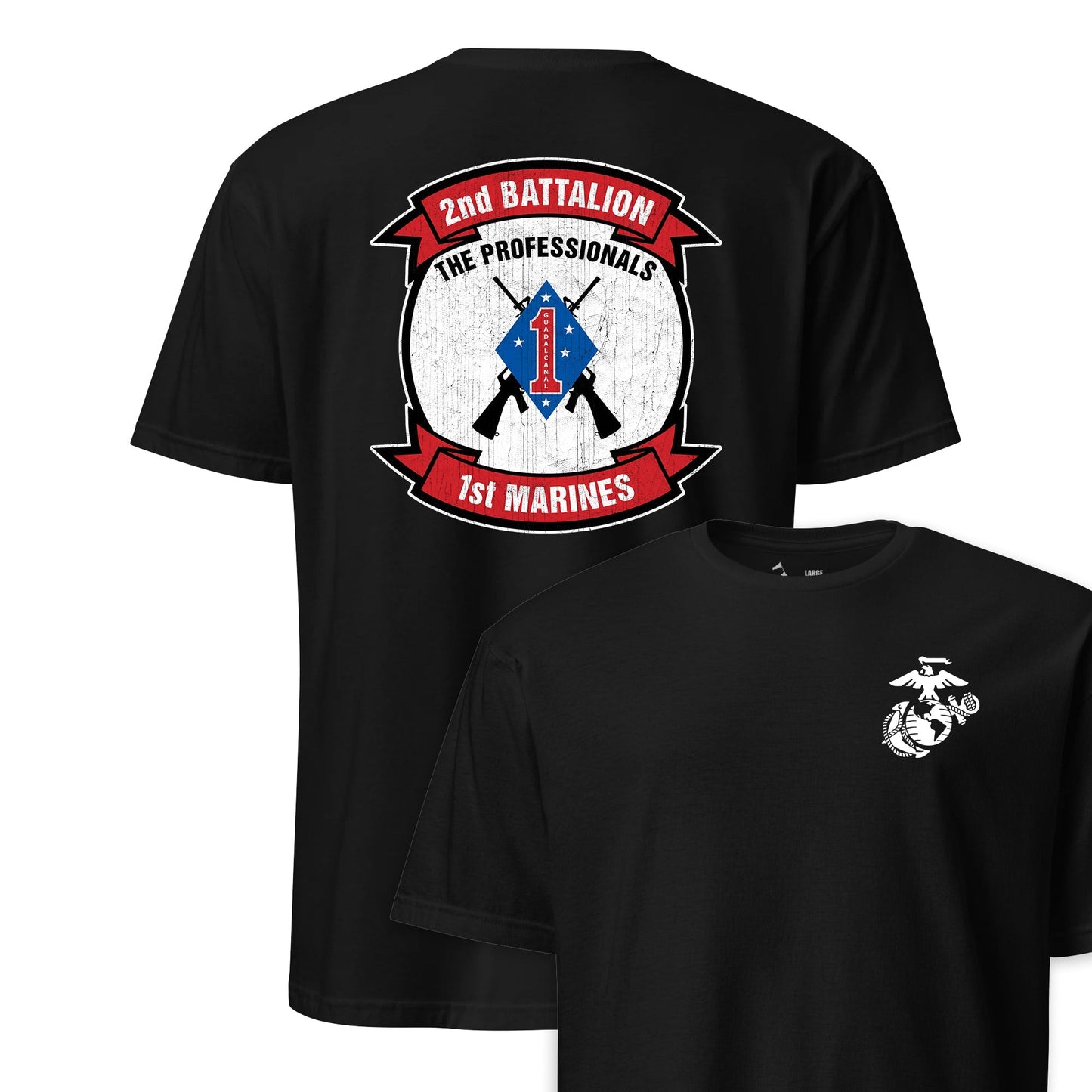 2nd Battalion 1st Marines Back Print T-Shirt