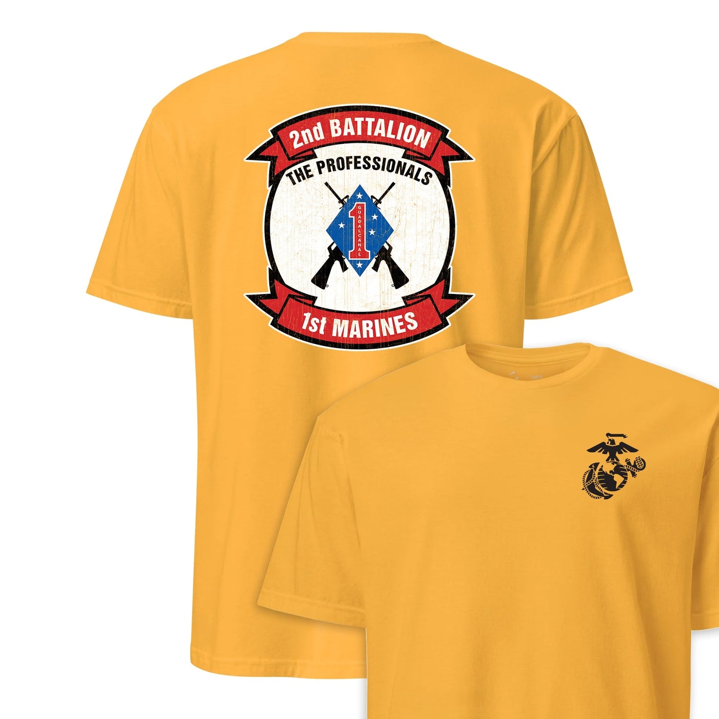 2nd Battalion 1st Marines Back Print T-Shirt