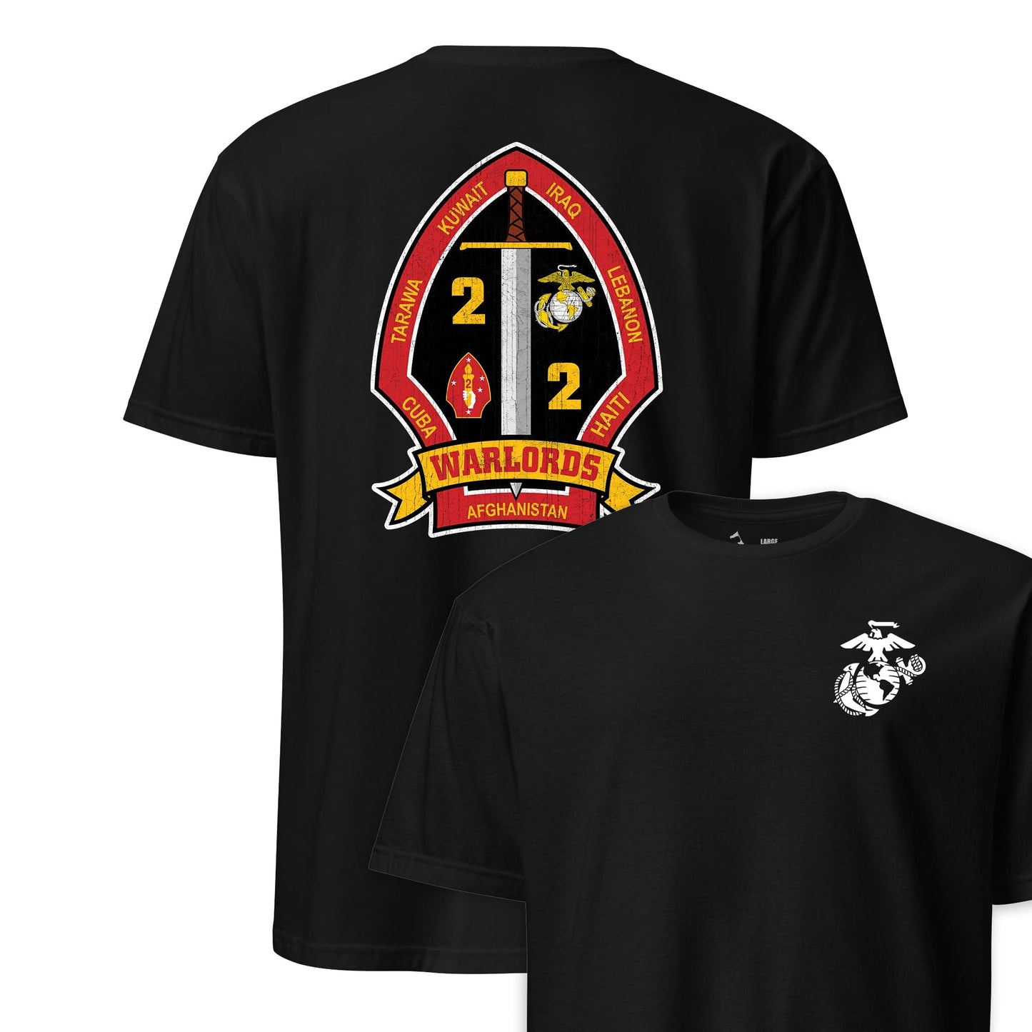 2nd Battalion 2nd Marines Back Print T-Shirt