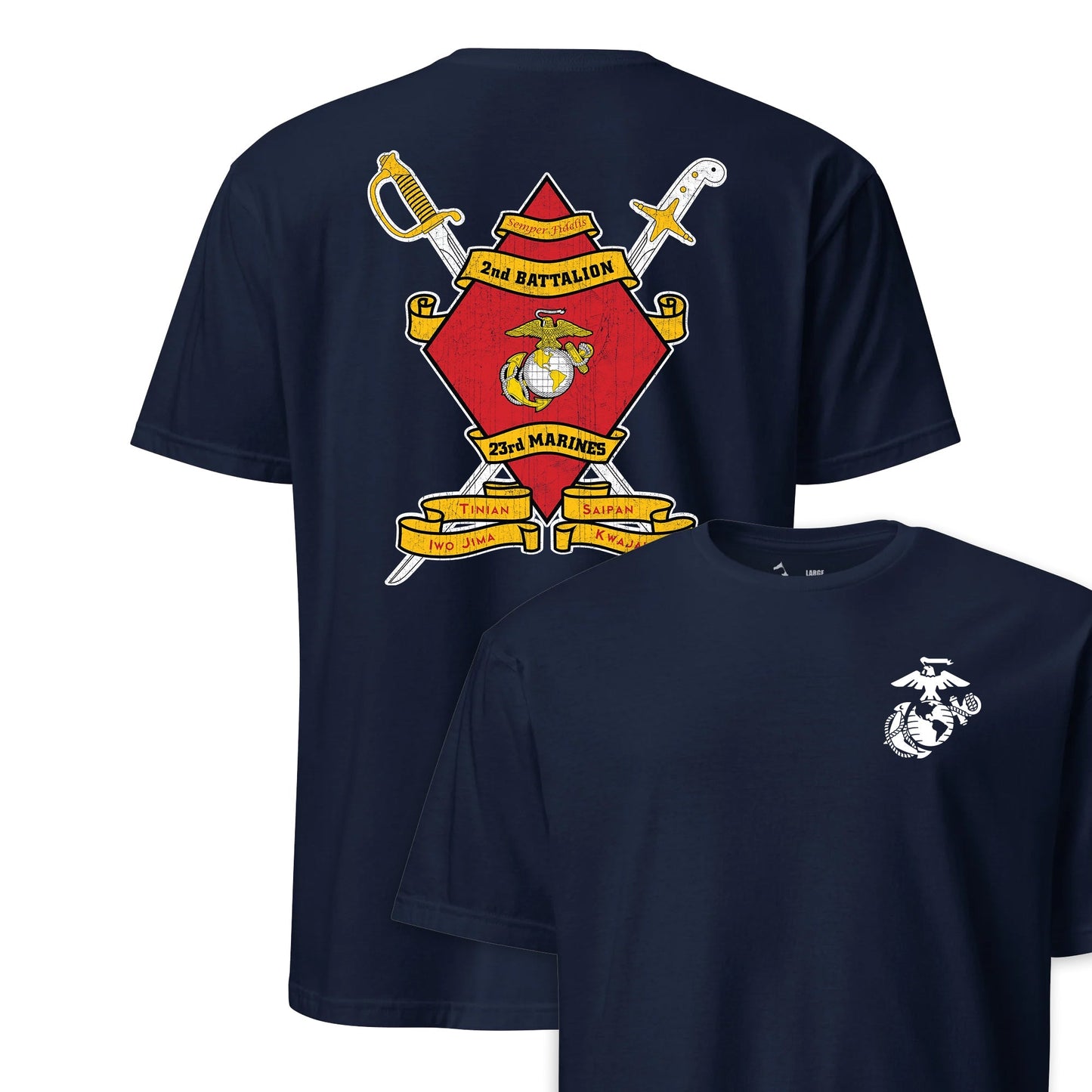 2nd Battalion 23rd Marines Back Print T-Shirt