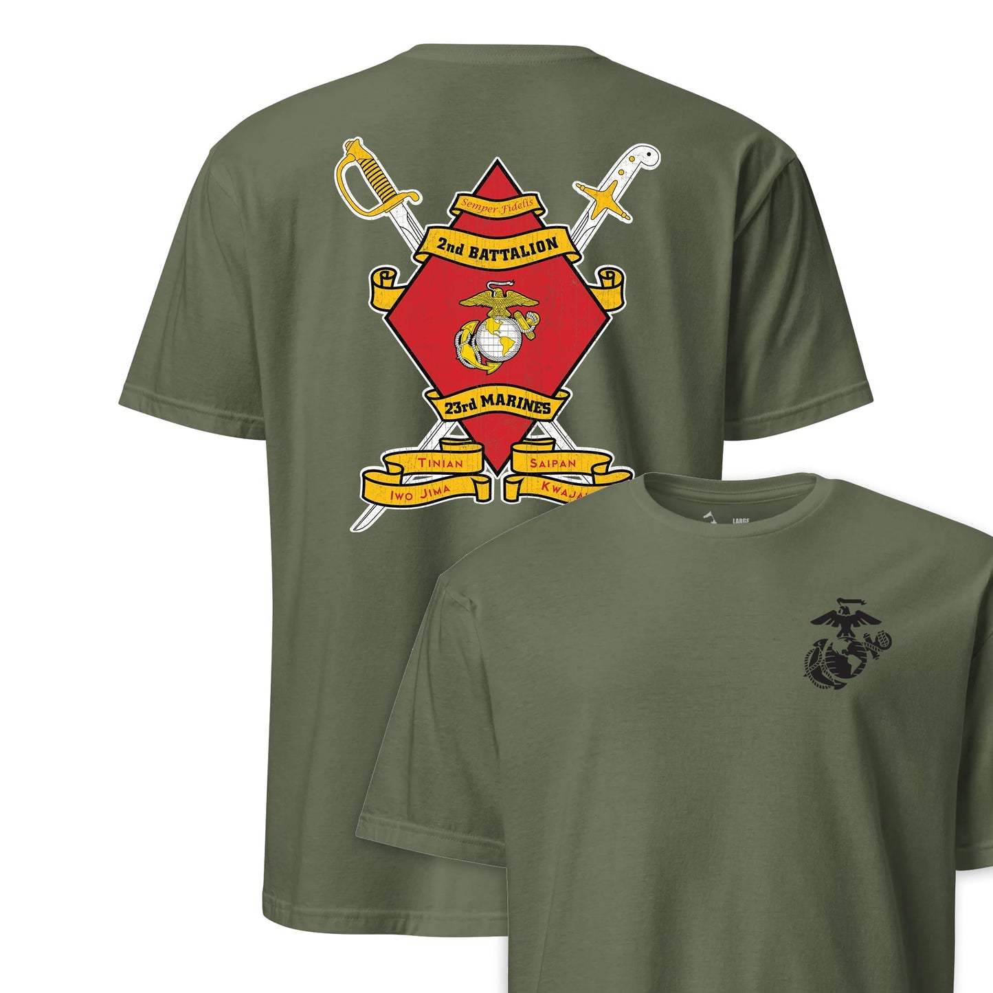 2nd Battalion 23rd Marines Back Print T-Shirt