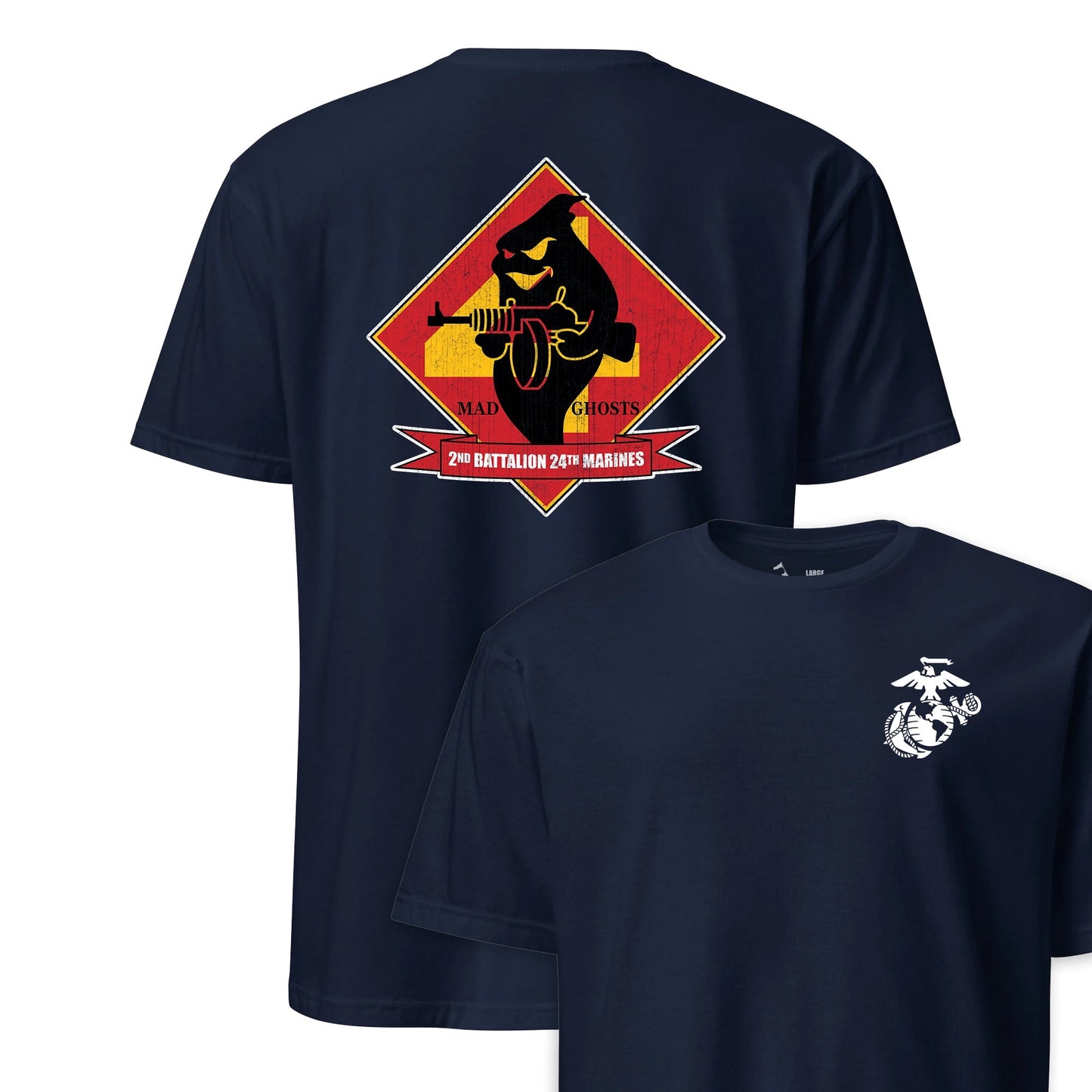 2nd Battalion 24th Marines Back Print T-Shirt
