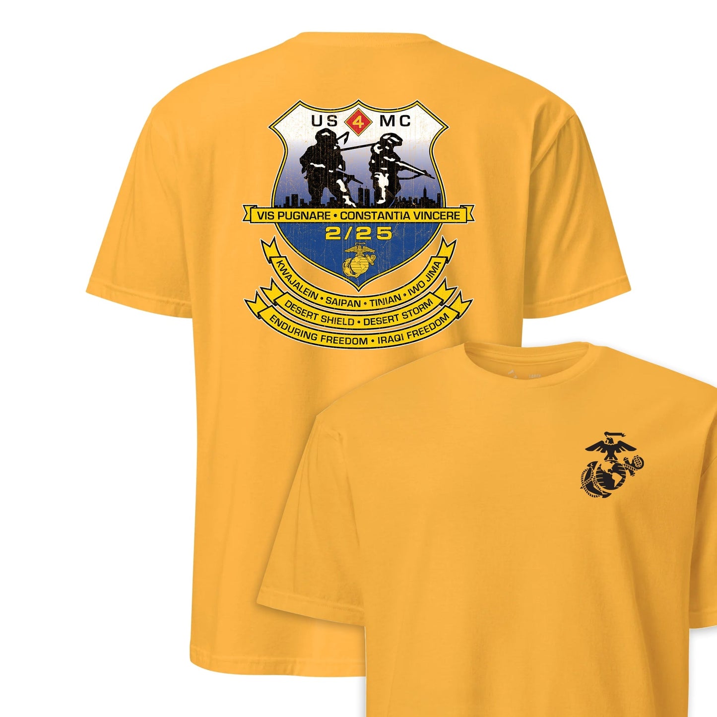 2nd Battalion 25th Marines Back Print T-Shirt