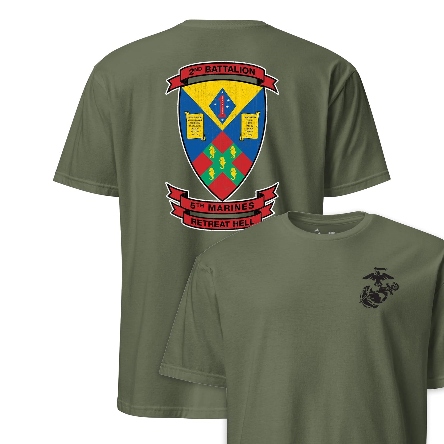 2nd Battalion 5th Marines Back Print T-Shirt