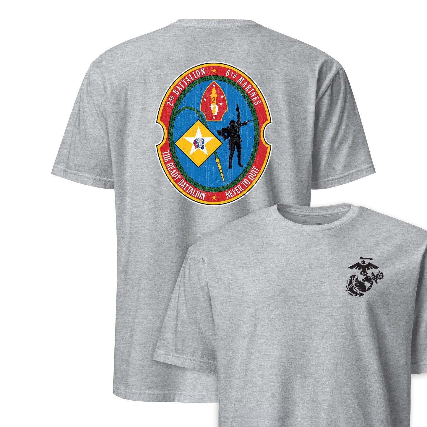 2nd Battalion 6th Marines Back Print T-Shirt