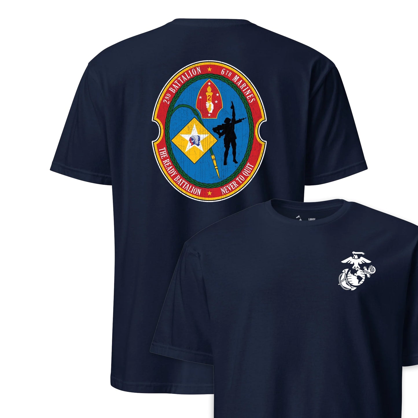 2nd Battalion 6th Marines Back Print T-Shirt