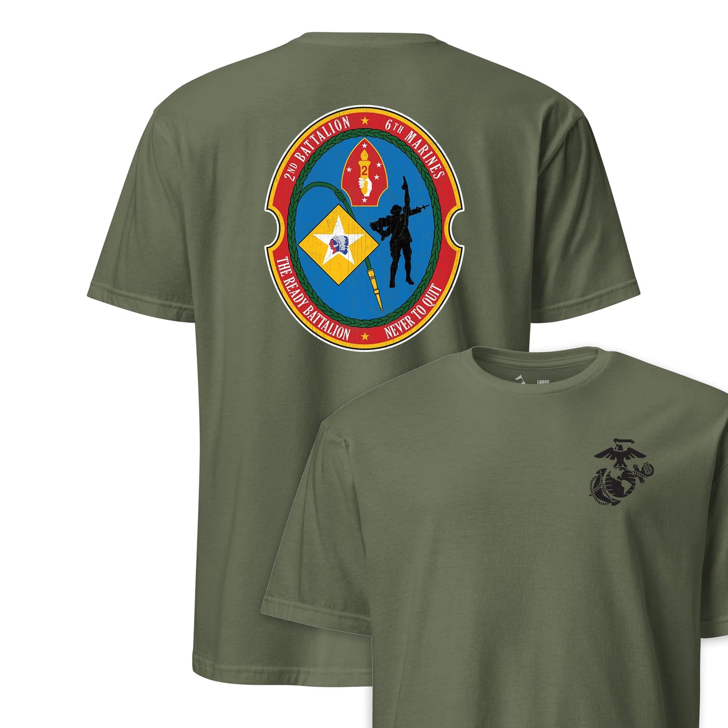2nd Battalion 6th Marines Back Print T-Shirt