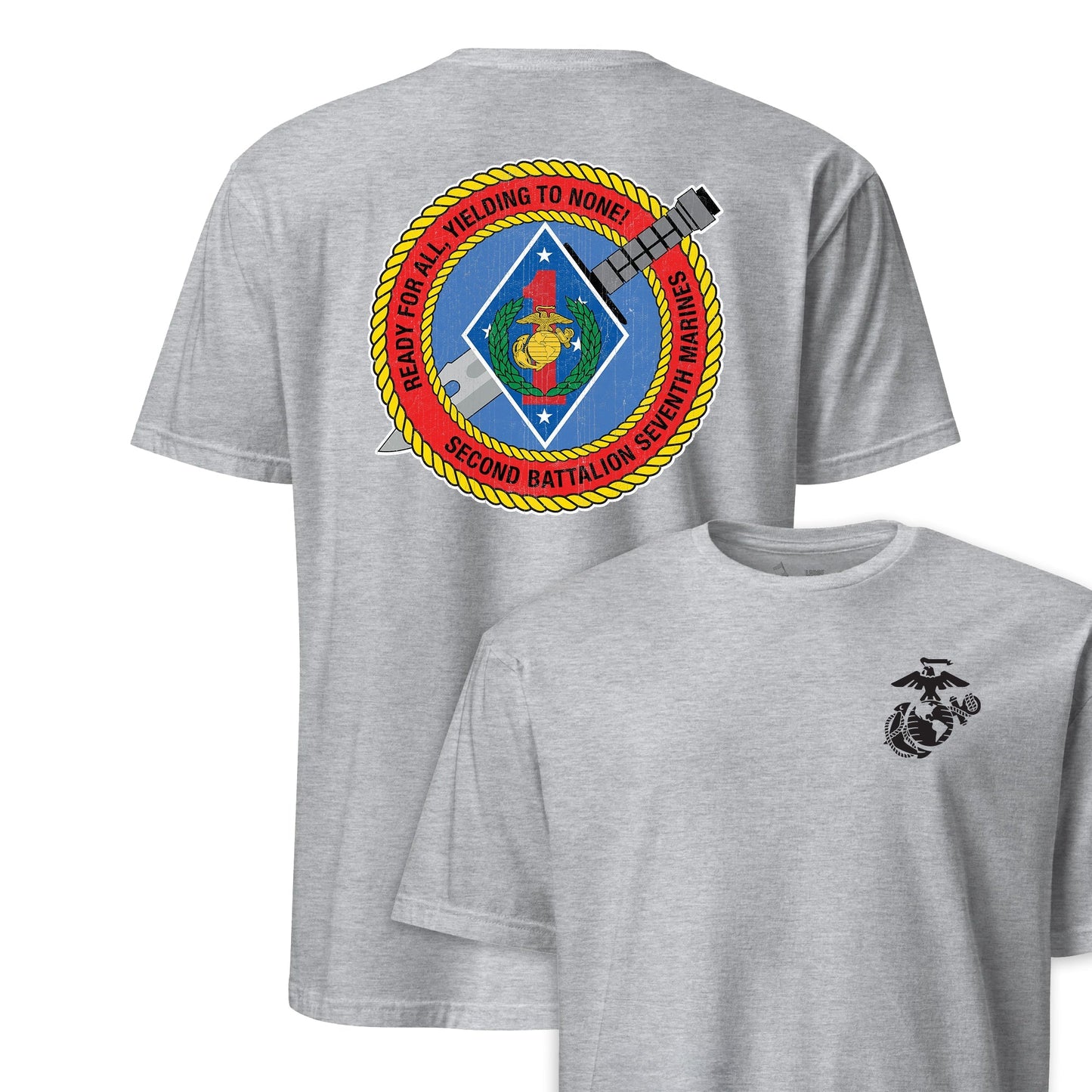 2nd Battalion 7th Marines Back Print T-Shirt